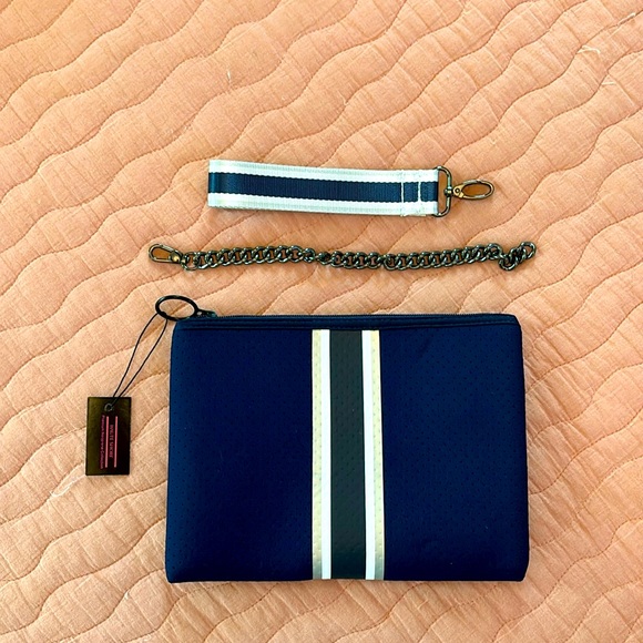 HAUTE SHORE Handbags - Haute Shore Neoprene Clutch Navy